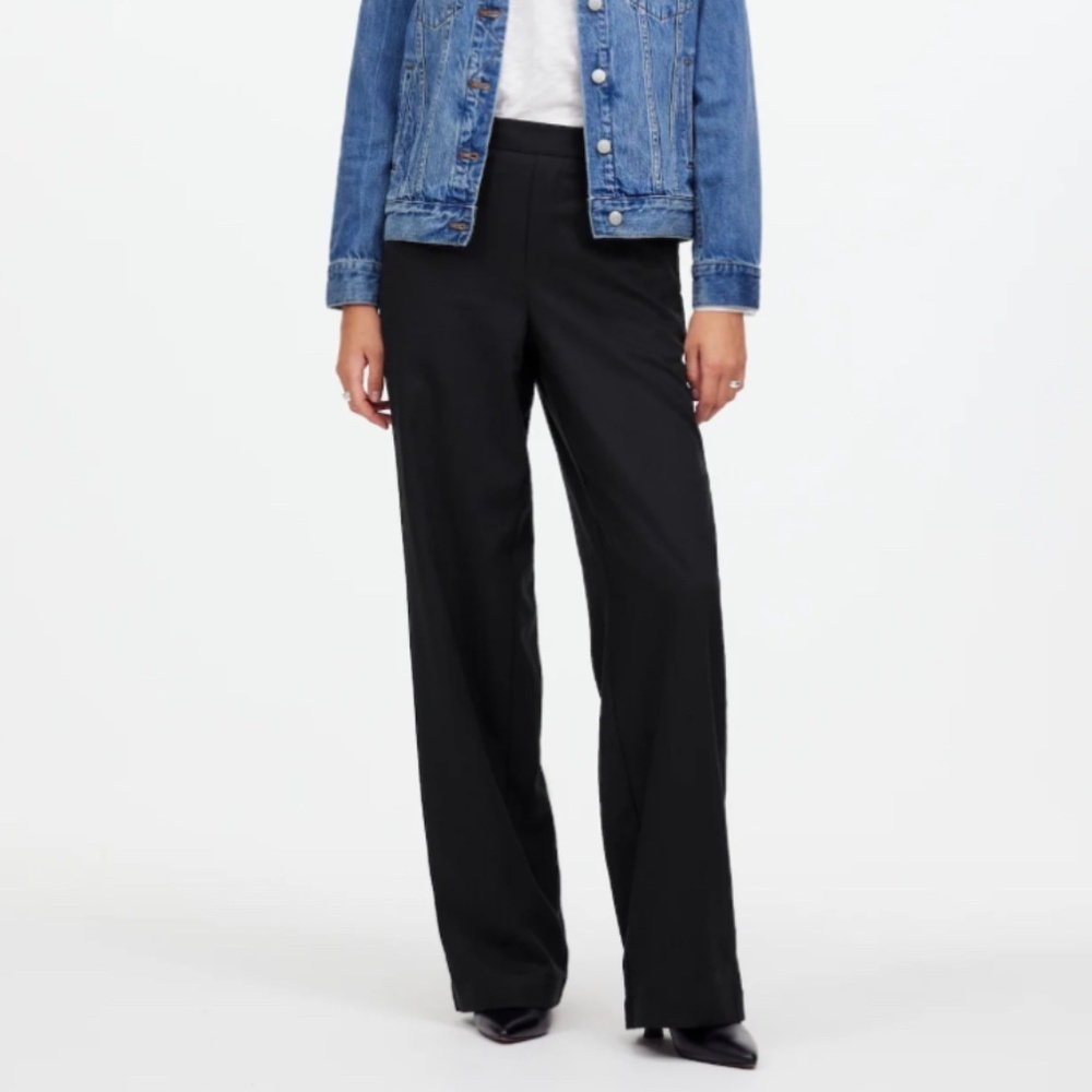 Madewell Black Pull On Straight Pants XL NWT